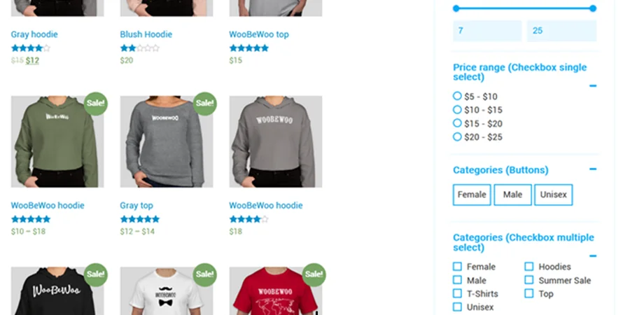 Product Filtering WooCommerce Store